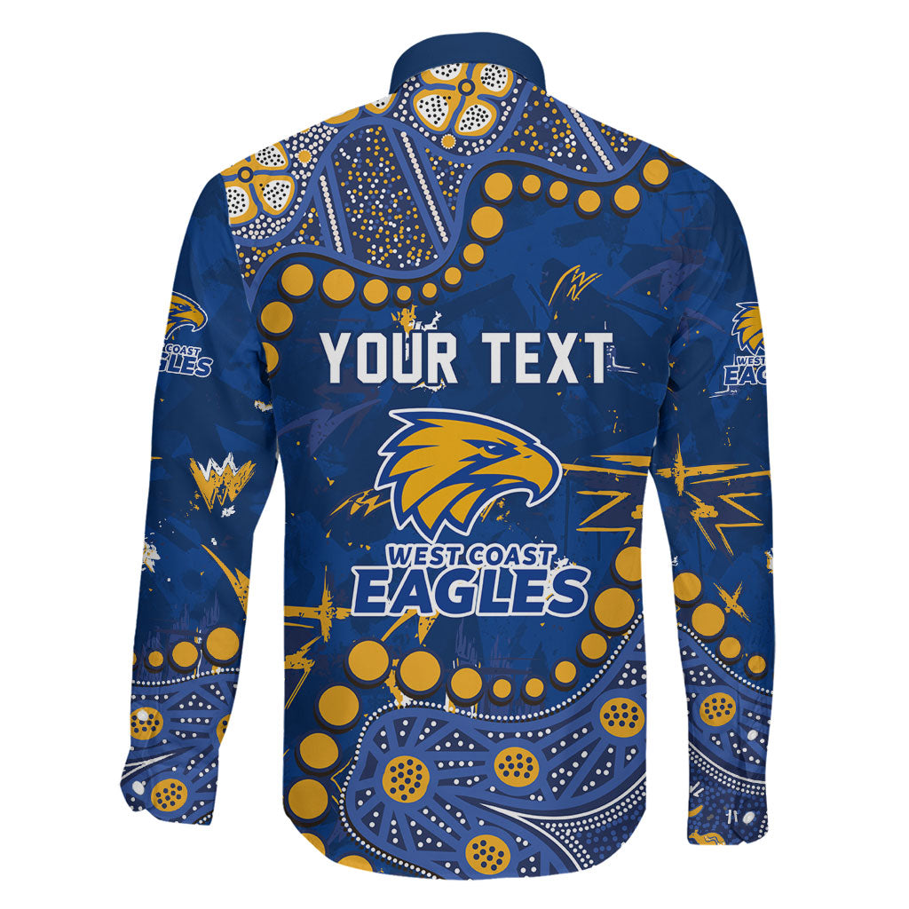Personalized West Coast Eagles Family Matching Summer Maxi Dress and Hawaiian Shirt Aboriginal Pattern with Graffiti Style