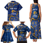 Personalized West Coast Eagles Family Matching Tank Maxi Dress and Hawaiian Shirt Aboriginal Pattern with Graffiti Style