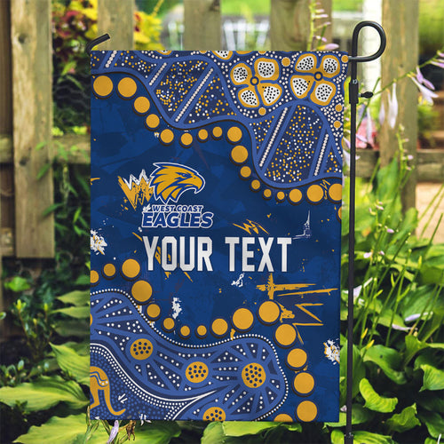 Personalized West Coast Eagles Garden Flag Aboriginal Pattern with Graffiti Style