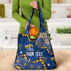 Personalized West Coast Eagles Grocery Bag Aboriginal Pattern with Graffiti Style