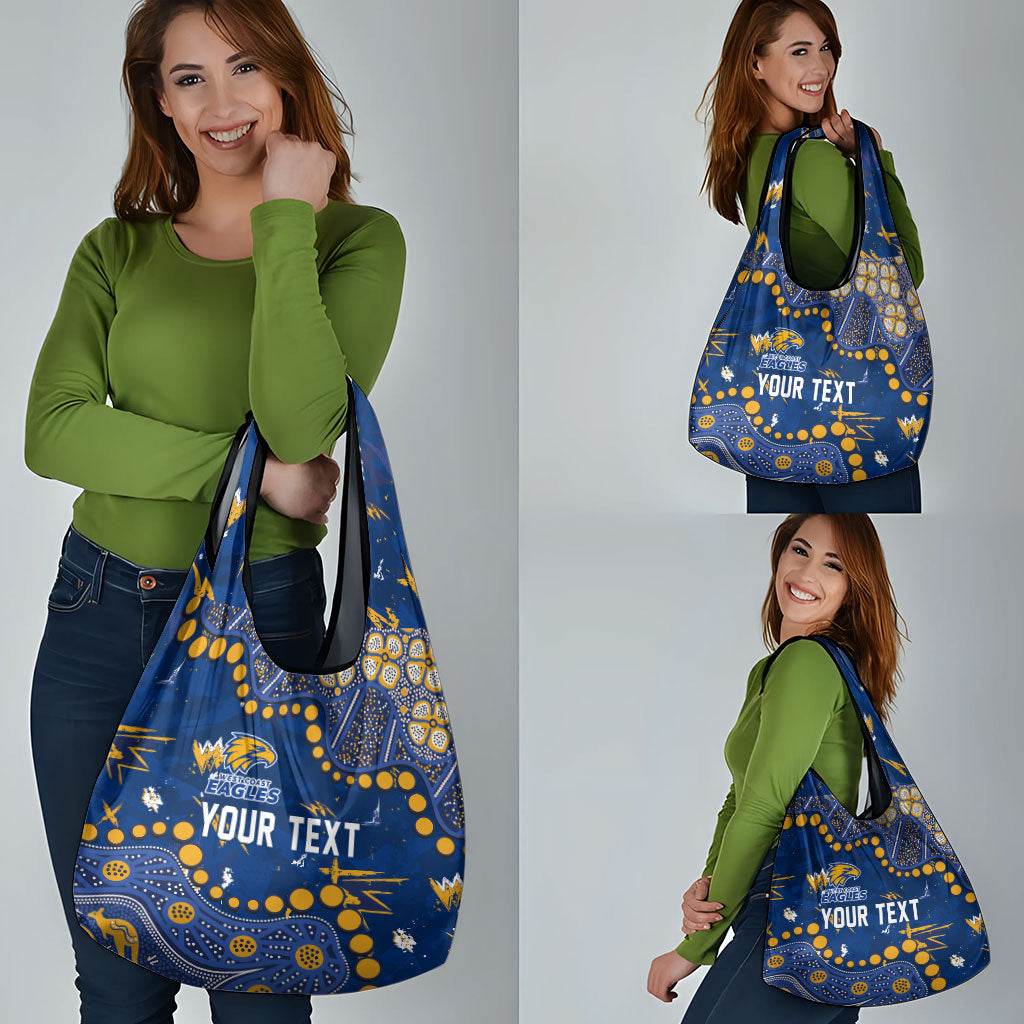 Personalized West Coast Eagles Grocery Bag Aboriginal Pattern with Graffiti Style