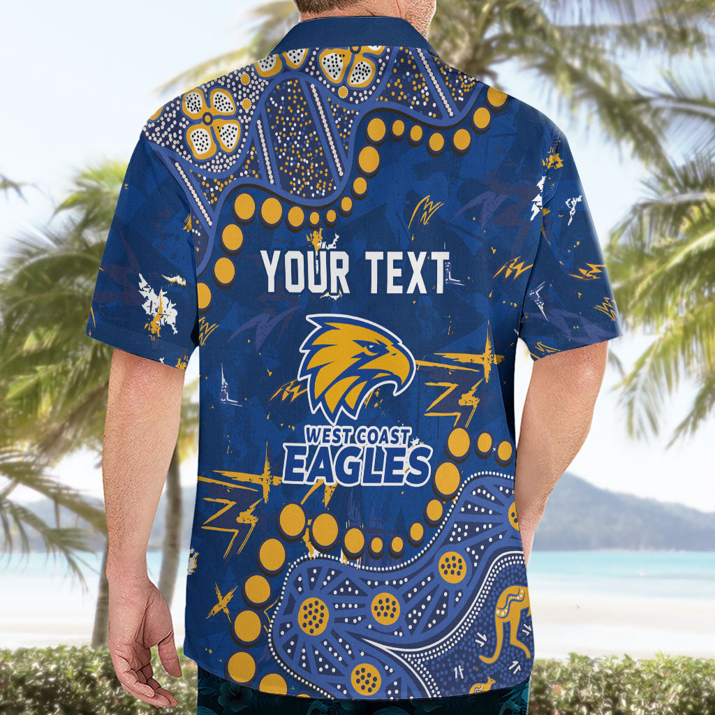 Personalized West Coast Eagles Hawaiian Shirt Aboriginal Pattern with Graffiti Style