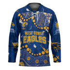 Personalized West Coast Eagles Hockey Jersey Aboriginal Pattern with Graffiti Style