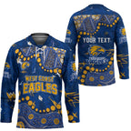 Personalized West Coast Eagles Hockey Jersey Aboriginal Pattern with Graffiti Style
