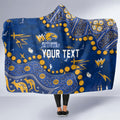 Personalized West Coast Eagles Hooded Blanket Aboriginal Pattern with Graffiti Style