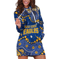 Personalized West Coast Eagles Hoodie Dress Aboriginal Pattern with Graffiti Style