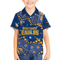 Personalized West Coast Eagles Kid Hawaiian Shirt Aboriginal Pattern with Graffiti Style