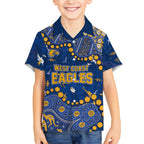 Personalized West Coast Eagles Kid Hawaiian Shirt Aboriginal Pattern with Graffiti Style