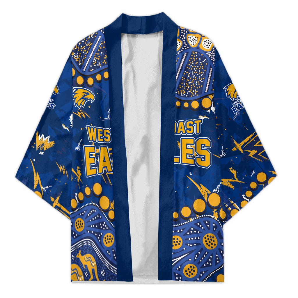 Personalized West Coast Eagles Kimono Aboriginal Pattern with Graffiti Style