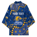 Personalized West Coast Eagles Kimono Aboriginal Pattern with Graffiti Style
