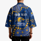 Personalized West Coast Eagles Kimono Aboriginal Pattern with Graffiti Style