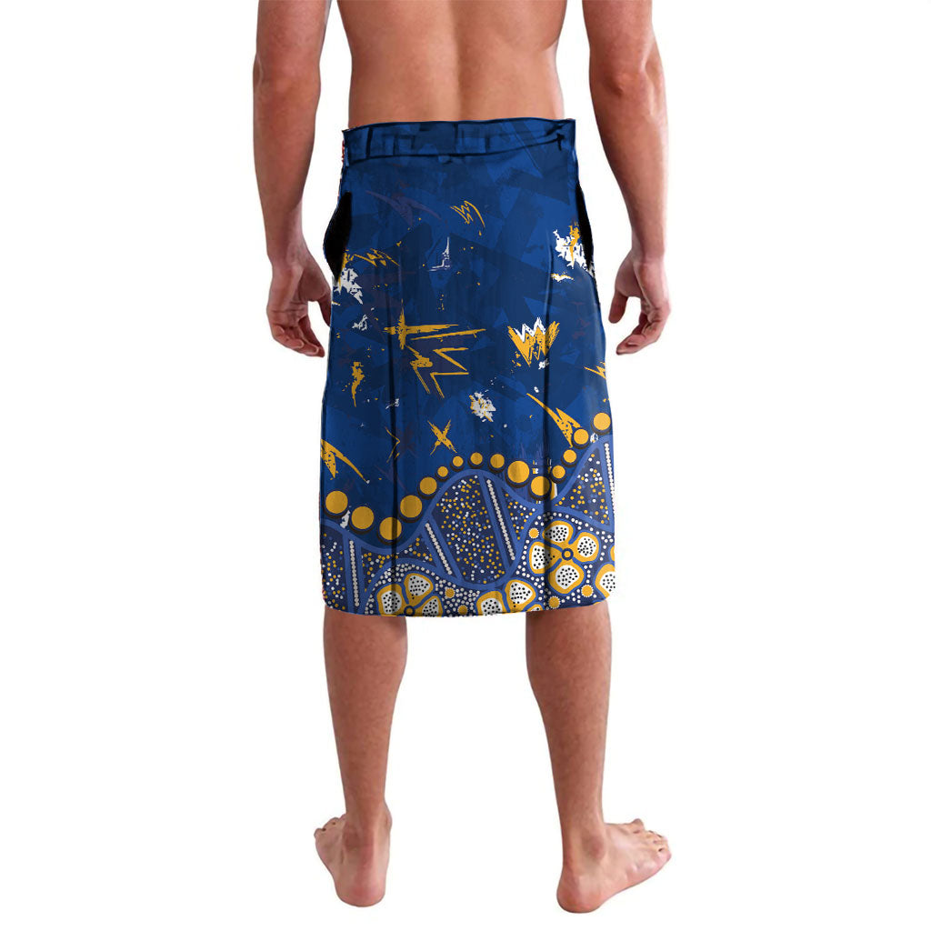 Personalized West Coast Eagles Lavalava Aboriginal Pattern with Graffiti Style