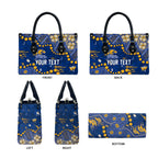 Personalized West Coast Eagles Leather Bag Aboriginal Pattern with Graffiti Style