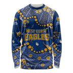 Personalized West Coast Eagles Long Sleeve Shirt Aboriginal Pattern with Graffiti Style