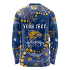 Personalized West Coast Eagles Long Sleeve Shirt Aboriginal Pattern with Graffiti Style