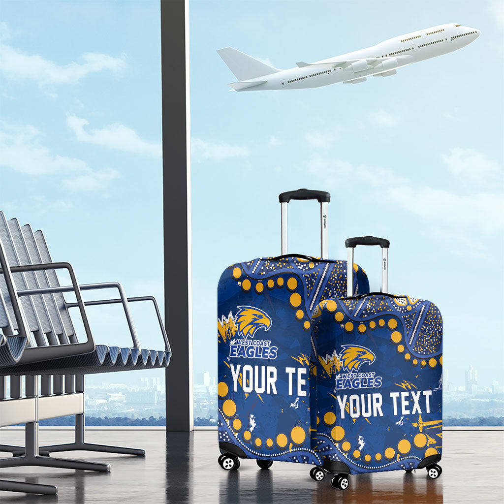 Personalized West Coast Eagles Luggage Cover Aboriginal Pattern with Graffiti Style