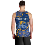 Personalized West Coast Eagles Men Tank Top Aboriginal Pattern with Graffiti Style