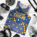 Personalized West Coast Eagles Men Tank Top Aboriginal Pattern with Graffiti Style