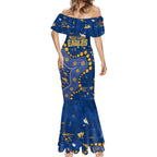 Personalized West Coast Eagles Mermaid Dress Aboriginal Pattern with Graffiti Style