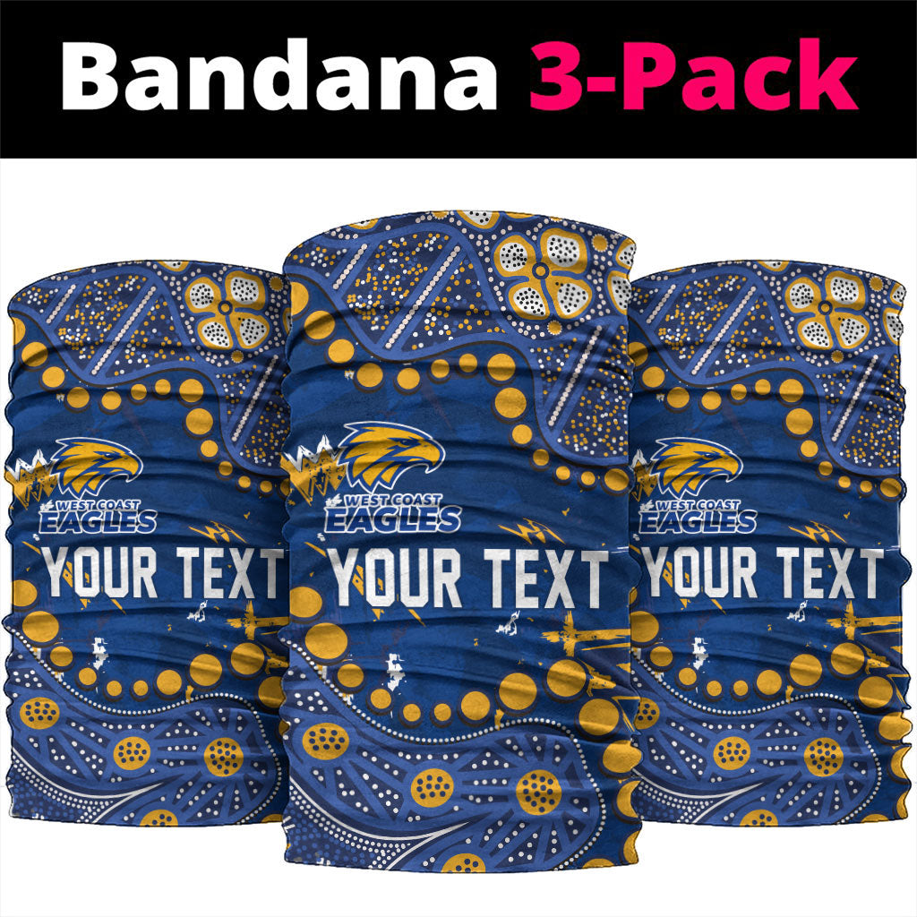 Personalized West Coast Eagles Neck Gaiter Aboriginal Pattern with Graffiti Style