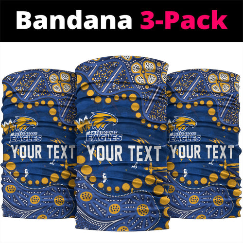 Personalized West Coast Eagles Neck Gaiter Aboriginal Pattern with Graffiti Style