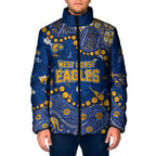 Personalized West Coast Eagles Padded Jacket Aboriginal Pattern with Graffiti Style