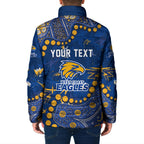 Personalized West Coast Eagles Padded Jacket Aboriginal Pattern with Graffiti Style