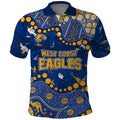 Personalized West Coast Eagles Polo Shirt Aboriginal Pattern with Graffiti Style