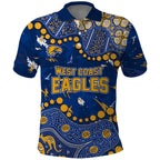 Personalized West Coast Eagles Polo Shirt Aboriginal Pattern with Graffiti Style