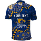 Personalized West Coast Eagles Polo Shirt Aboriginal Pattern with Graffiti Style