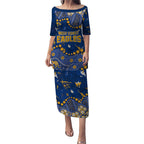 Personalized West Coast Eagles Puletasi Aboriginal Pattern with Graffiti Style