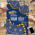 Personalized West Coast Eagles Puzzle Aboriginal Pattern with Graffiti Style