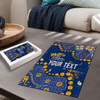 Personalized West Coast Eagles Puzzle Aboriginal Pattern with Graffiti Style