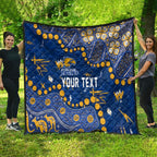 Personalized West Coast Eagles Quilt Aboriginal Pattern with Graffiti Style