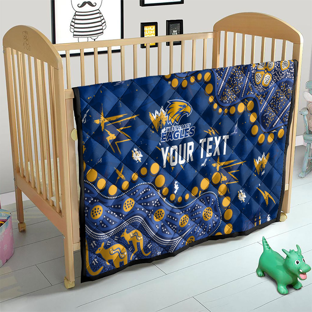 Personalized West Coast Eagles Quilt Aboriginal Pattern with Graffiti Style