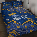 Personalized West Coast Eagles Quilt Bed Set Aboriginal Pattern with Graffiti Style