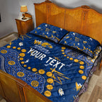 Personalized West Coast Eagles Quilt Bed Set Aboriginal Pattern with Graffiti Style
