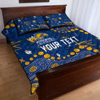 Personalized West Coast Eagles Quilt Bed Set Aboriginal Pattern with Graffiti Style