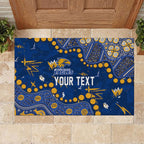 Personalized West Coast Eagles Rubber Doormat Aboriginal Pattern with Graffiti Style
