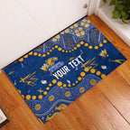 Personalized West Coast Eagles Rubber Doormat Aboriginal Pattern with Graffiti Style