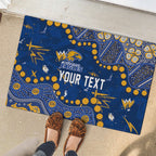 Personalized West Coast Eagles Rubber Doormat Aboriginal Pattern with Graffiti Style