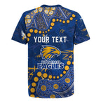 Personalized West Coast Eagles Rugby Jersey Aboriginal Pattern with Graffiti Style