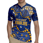 Personalized West Coast Eagles Rugby Jersey Aboriginal Pattern with Graffiti Style
