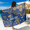 Personalized West Coast Eagles Sarong Aboriginal Pattern with Graffiti Style