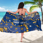 Personalized West Coast Eagles Sarong Aboriginal Pattern with Graffiti Style