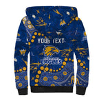 Personalized West Coast Eagles Sherpa Hoodie Aboriginal Pattern with Graffiti Style