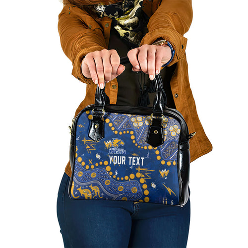 Personalized West Coast Eagles Shoulder Handbag Aboriginal Pattern with Graffiti Style