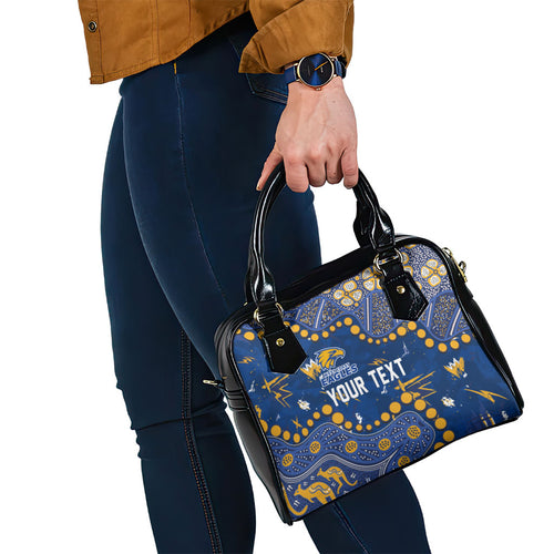 Personalized West Coast Eagles Shoulder Handbag Aboriginal Pattern with Graffiti Style