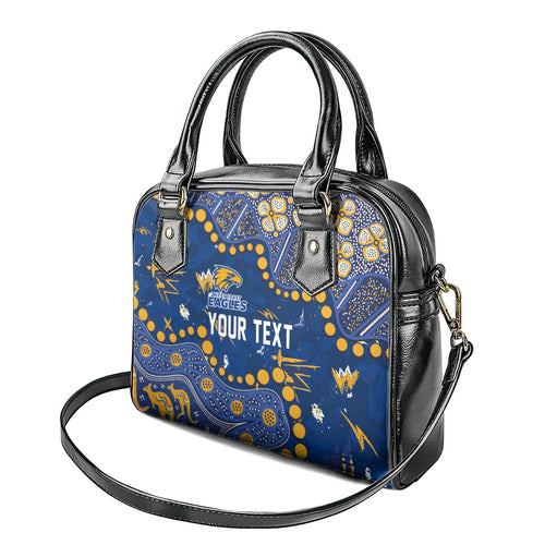 Personalized West Coast Eagles Shoulder Handbag Aboriginal Pattern with Graffiti Style
