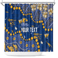 Personalized West Coast Eagles Shower Curtain Aboriginal Pattern with Graffiti Style